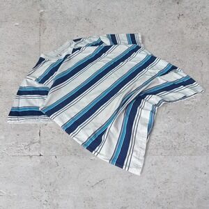 Mens vibtage Y2K Surf striped 90s style v neck t shirt OP Size L